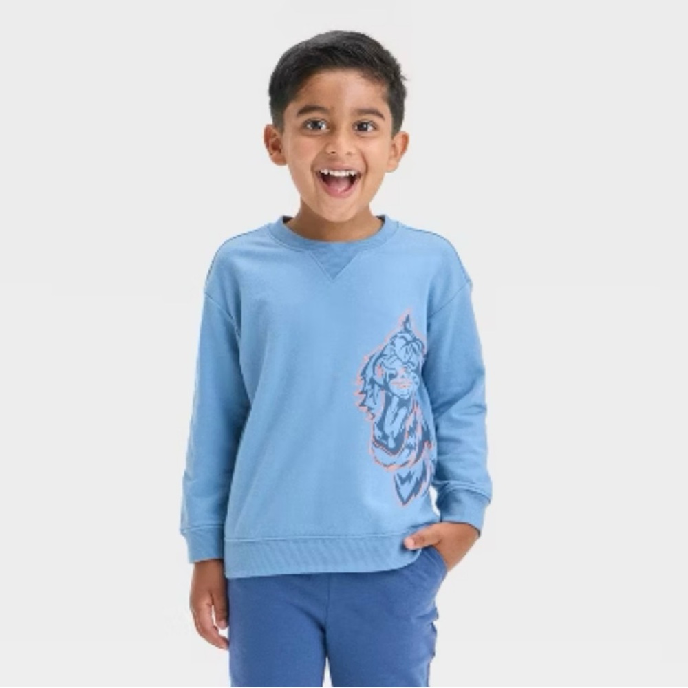 Cat & Jack Blue Sweatshirt with Tiger Graphic #101